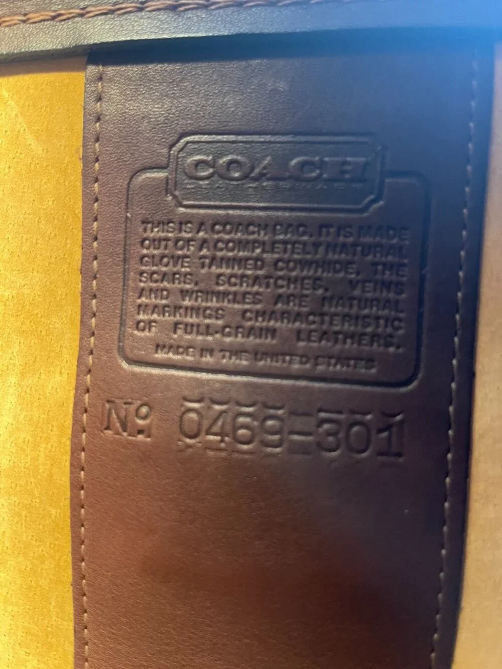 Vintage Coach 0469-301 Doctor Bag Briefcase British Tan Leather USA